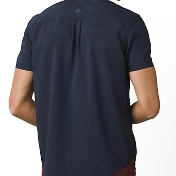 PrAna Mens Cayman Shirt XS Nautical Blue Featherweight Air Mesh Standard Fit - Picture 3 of 10